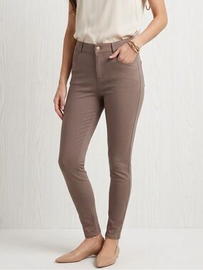 NWT Gorgeous TRUTH Ash Browm High Waisted Zip Up Jeggins Sz 4